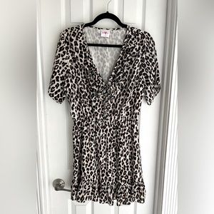 Buddy Love, cheetah print dress, size large.